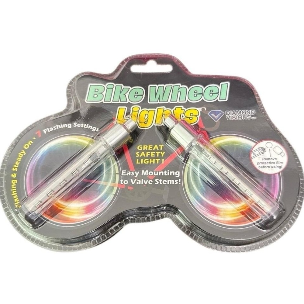 Bike wheel lights new. Diamond Vision's safety lights.